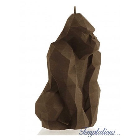 Bougie gorille origami marron Candellana