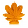 Bougie feuille de Cannabis orange Candellana