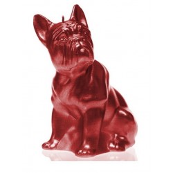 Bougie Bulldog Rouge metal Candellana