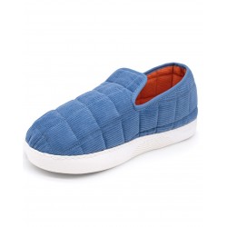 Chausson Igloo velours Jean/Orange