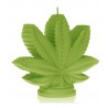 Bougie feuille de Cannabis vert lime Candellana