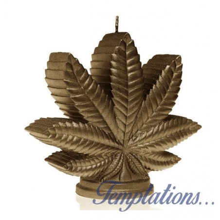 Bougie feuille de Cannabis Brass Candellana