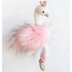 Peluche  cygne rose...