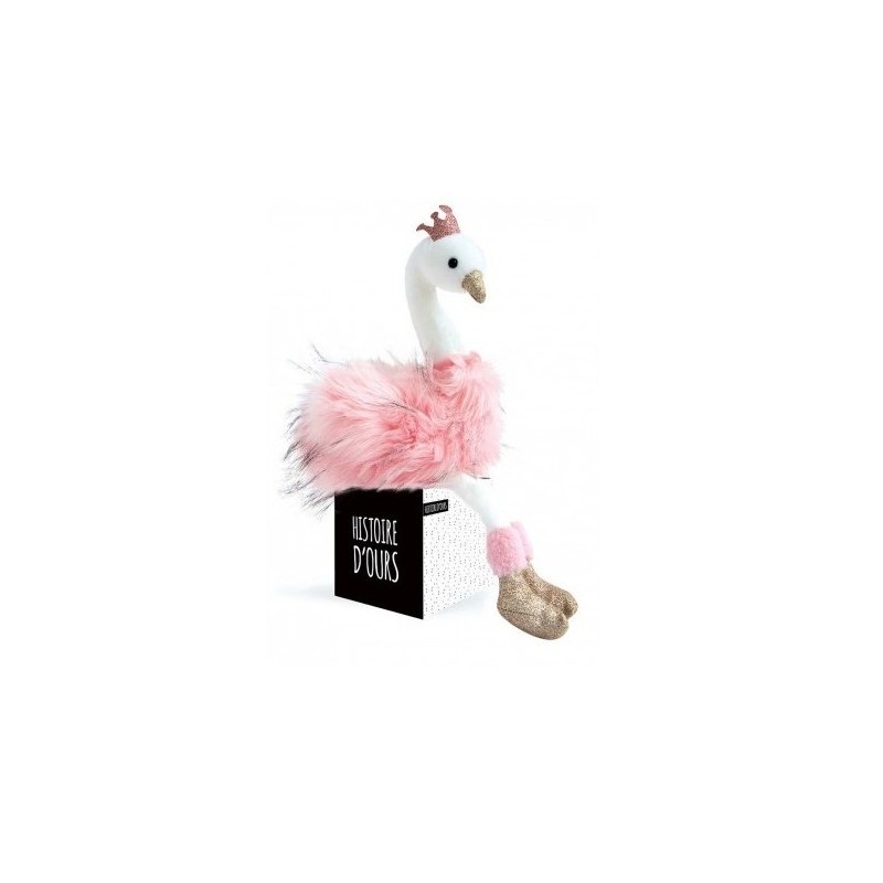 peluche cygne rose