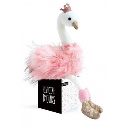 peluche cygne rose