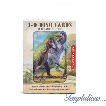 Jeu de Cartes dinosaures 3D Kikkerland