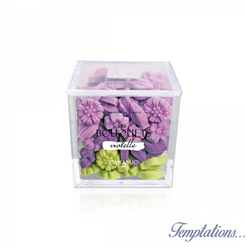 Cube crystal les bouquets violette Canasuc