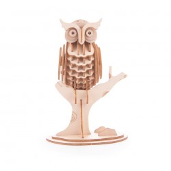 Puzzle en bois 3D Hibou Kikkerland.