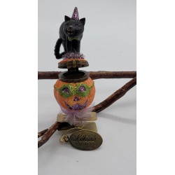 Petite figurine halloween chat et citrouille Katherine’s Collection