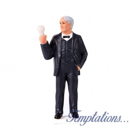 Figurine solaire Thomas A. Edison
