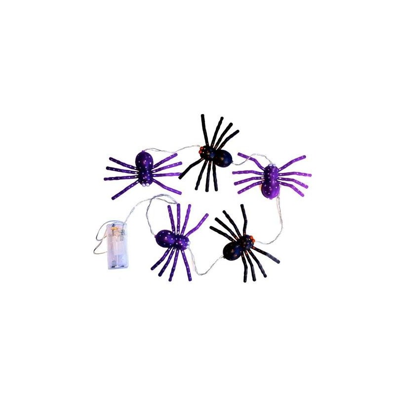 Lot De 5 Araignées Effrayantes En Peluche Pour Halloween - Décoration Maison Hantée Intérieur/extérieur