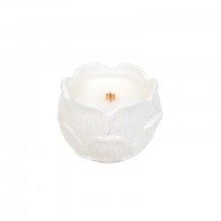 Bougie woodwick magnolia céramique fleur