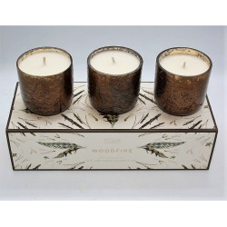 Coffret 3 bougies parfumées Woodfire - ILLUME