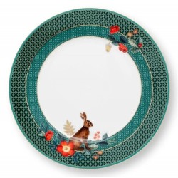 ASSIETTE A DESSERT WINTER WONDERLAND LAPIN vert- -PIP STUDIO