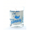 Bougie message « j’peux pas j’ai aqua poney» Cecilia Création