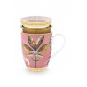 Set thé grand mug 350ml, repose sachet & 1 infuseur la majorelle rose Pip Studio