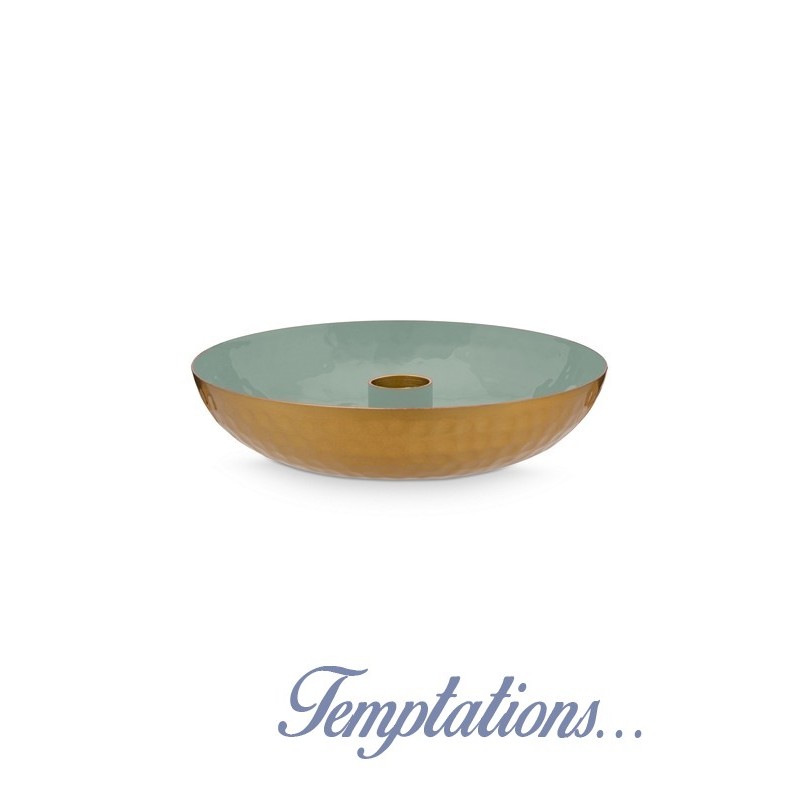 Bougeoir en métal Blushing vert clair- 16 cm– Pip Studio