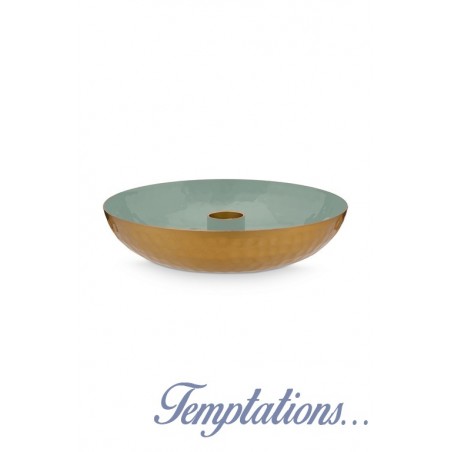 Bougeoir en métal Blushing vert clair- 16 cm– Pip Studio