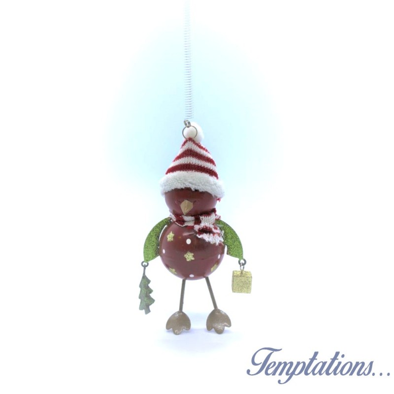 Décoration de noël à ressort Oiseau avec
