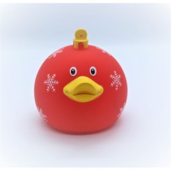 Canard en caoutchouc Boule de Noël rouge