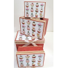 Set de 4 boîtes gigognes rectangulaires Cup cake -Dekoratief