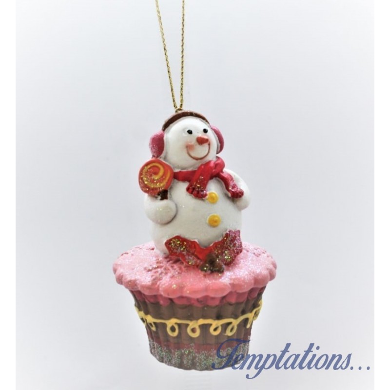 Décoration de noel Cupcake avec bonhomme de neige - Goodwill