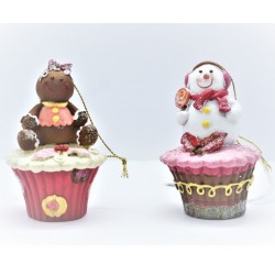 Décoration de noel Cupcake avec bonhomme de neige - Goodwill