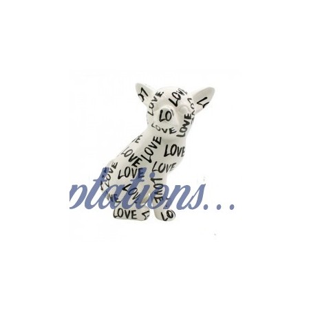 Statuette chihuahua Big Nanou Love - Pomme pidou