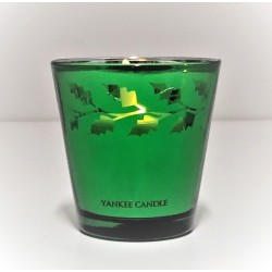 Photophore en verre feuilles de houx -Yankee candle