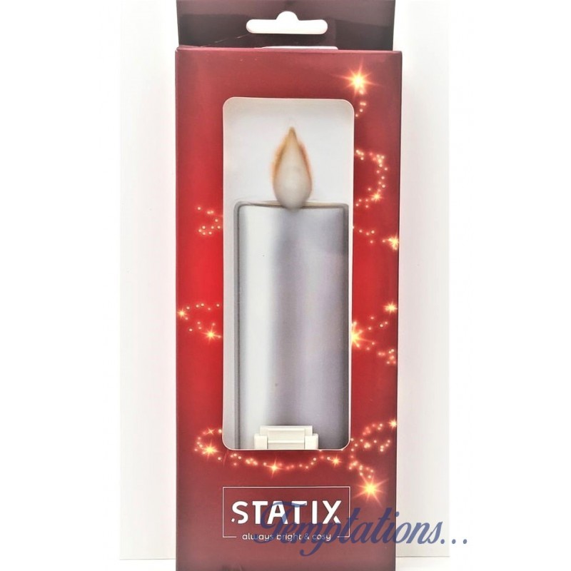 Gerson led white shop window cling candle