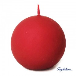 Bougie velours chic 7 cm Rouge