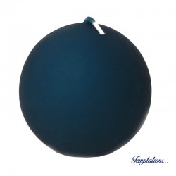 Bougie Boule Velours chic 7 cm Bleu - Bougie La Française