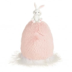 Oeuf fluffy rose en peluche