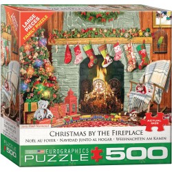 Puzzle 500 pièces Noel au foyer - Eurographics
