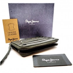 Porte-cartes taupe Alessia Pepe Jeans