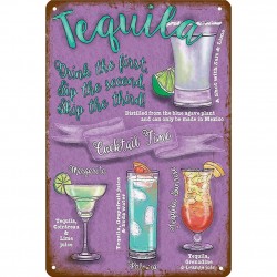 Plaque en métal  Cocktail Tequila