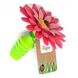 Bouchon de Bouteille Flower Power Rose - Vigar