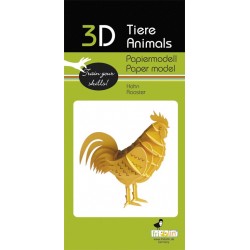Maquette 3D en papier – Coq